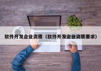 软件开发企业资质（软件开发企业资质要求）