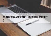 何谓东莞seo优化推广（东莞网站优化推广）