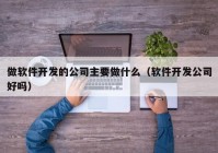 做软件开发的公司主要做什么（软件开发公司好吗）