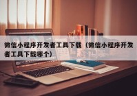 微信小程序开发者工具下载（微信小程序开发者工具下载哪个）