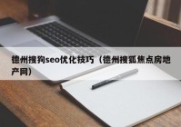 德州搜狗seo优化技巧（德州搜狐焦点房地产网）